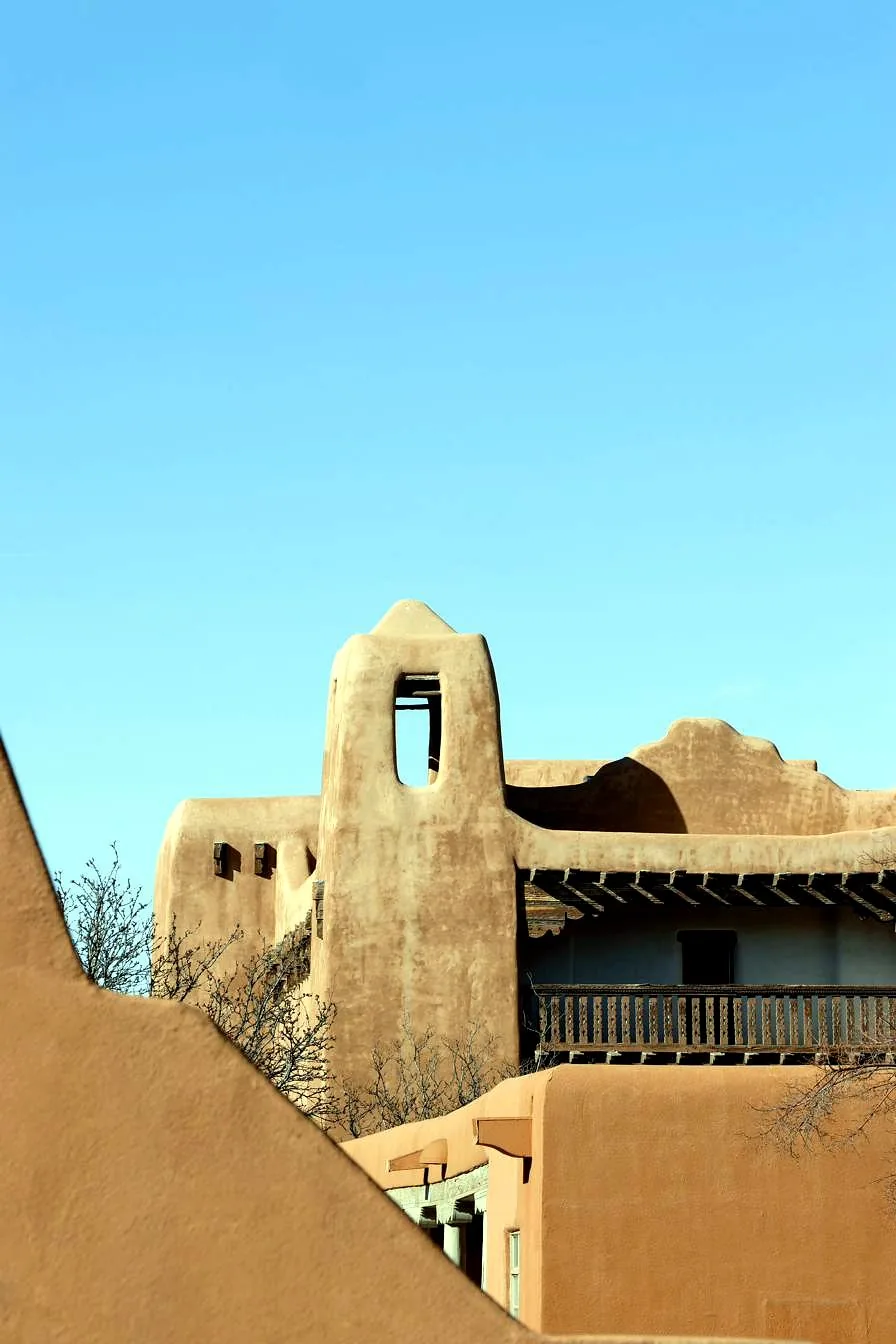 Adobe architecture in Santa Fe, New Mexico